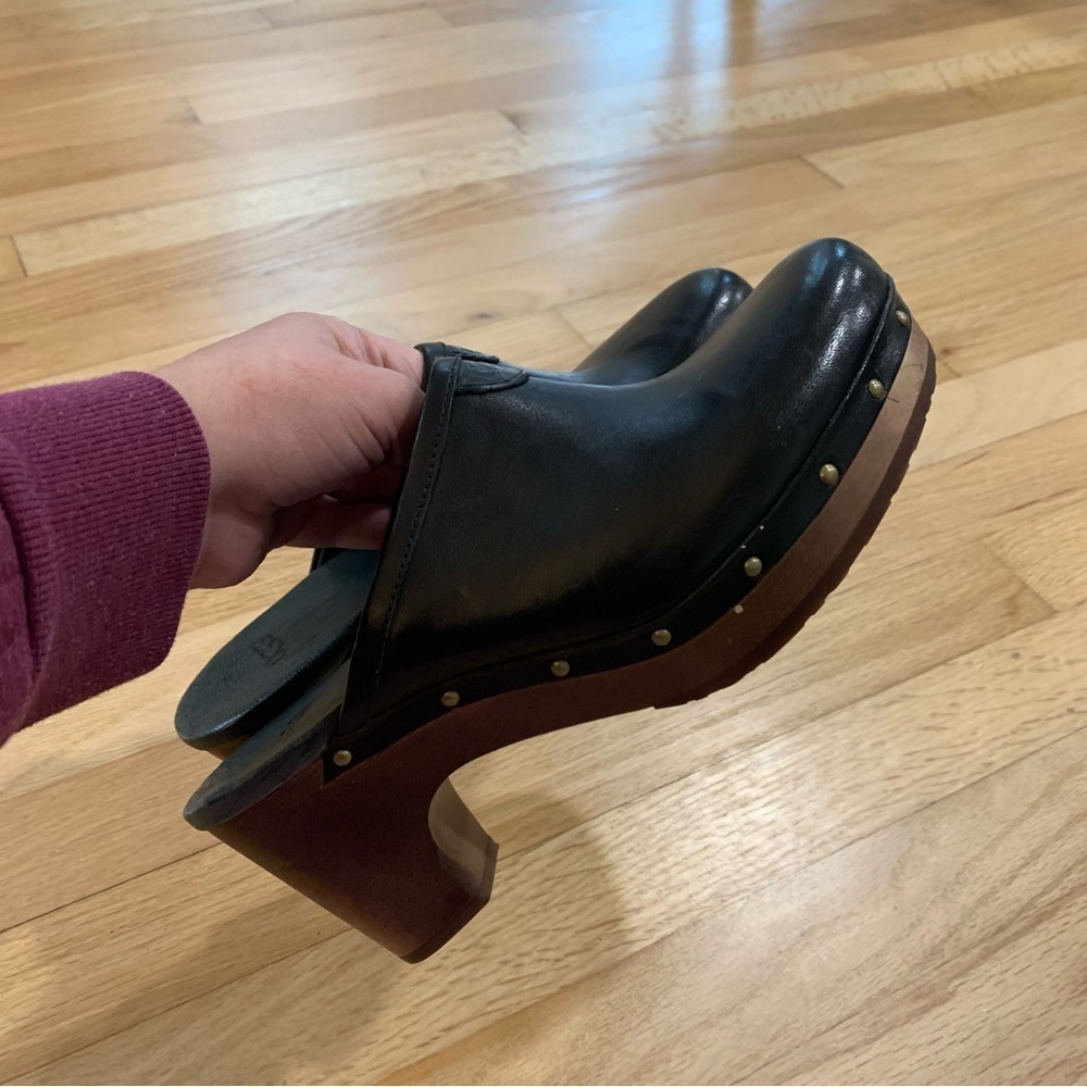 Ugg Abbie Studded Leather Platform Clog Mule US Size 6‎ Winter Fall Bohemian - Picture 7 of 10